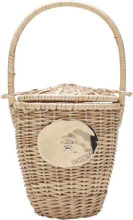 Patou Tassen, Dames, Beige, ONE Size, Wicker Bucket Bag
