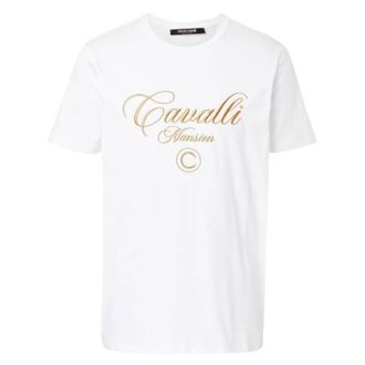 Roberto Cavalli Logo-Embroidered Cotton T-Shirt, Size X-Large