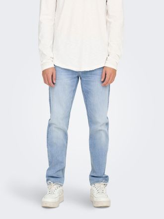 Only & Sons Regular-fit-Jeans ONLY & SONS ONSWEFT REG. BOX AZG DNM MU OTL, Herren, Gr. 29, L&auml;nge 34, light blau denim, Denim/Jeans, Obermaterial: 99% Baumwolle, 1