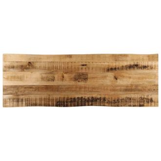 Berkfield Home Table Top Live Edge 120x40x3.8 cm Solid Wood Rough Mango in Brown