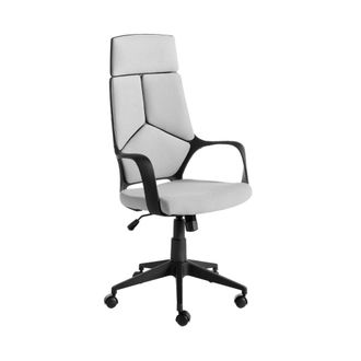 Angel Cerd&aacute; Silla oficina giratoria tela gris claro y pvc negro