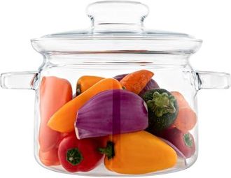 Simax Glass Casserole Dish With Lid Microwave & Oven Safe Glass Bakeware, 3 Quarts