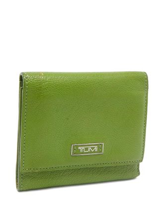 Tumi 2000s leather tri-fold wallet - women - Leather/Leather - One Size - Green