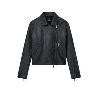 A|X Armani Exchange Asymmetrische jas met ritssluiting - Dames - Zomerjassen - Zwart - S - Polyester - Jassen