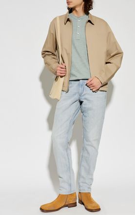 Rag & Bone T-shirt With A Buttoned Neckline, Mens, Green