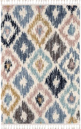 Nazar Rugs Alfombra bereber 200x290 multicolor con dibujo geom&eacute;trico