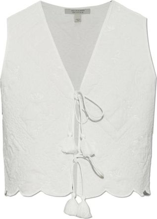 AllSaints Dames, Jassen, Wit, Maat: 2XS Katoen