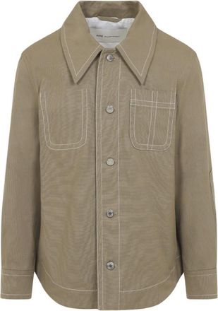 Ami Taupe Shirt Collar Jacket