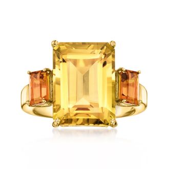 Ross-Simons Citrine Ring in 18kt Gold Over Sterling