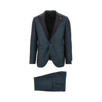 Lubiam Wool and linen tailored suit Man 48