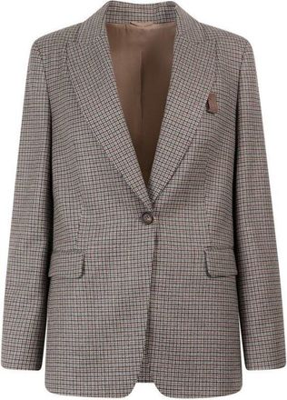 Brunello Cucinelli Brown Wool Tailored Blazer, Brand Size 48 (US Size 14)