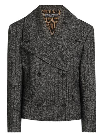 Dolce & Gabbana Double-Breasted Pinstriped Jacket