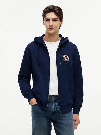 Tommy Hilfiger Flag Embroidery French Terry Zip-Thru Hoody