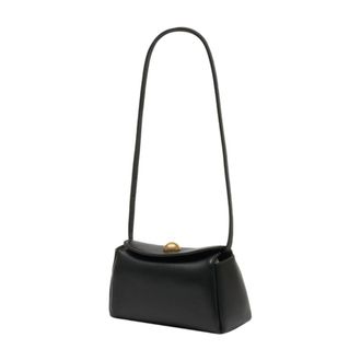 Ami Womens Mini Carrousel Shoulder Bag - Ami Paris Leather Black Calfskin Crossbodies