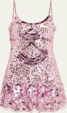 LoveShackFancy Liria Sequined Mini Dress