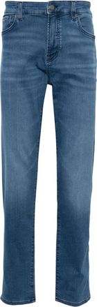 BOSS low-rise tapered-leg jeans - men - Polyester/Elastane/Cotton - 30/32 - Blue
