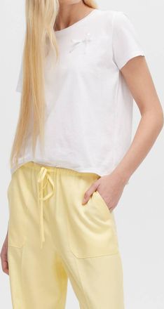 Chrldr Womens Jane Bow Perfect Top In White