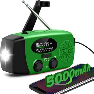 OEM Radio Meteorologica Di Emergenza A Manovella 6000mah, Radio Solari Ironsnow Noaa/fm/am, Radio Di Sopravvivenza Portatile Con Sos, Jack Per Cuffie, Tor
