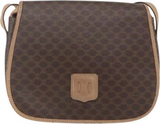 Celine Pre-owned Cross Body Bags, female, Brown, Size: ONE SIZE Pre-owned Vintage Canvas Cross Body Bag