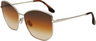 Victoria Beckham Gold Metal Womens Sunglasses