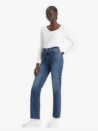 Levi's Ribcage Straight Ankle Jeans - Womens - 24X27 - Blue