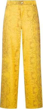 Roberto Cavalli Jeans dritti con stampa - Giallo