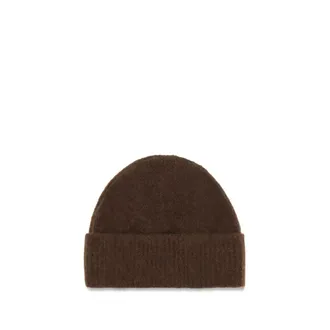 Ami AMUBO005KN0135A362BB Wool Knit Beanie - Brown