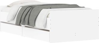 vidaXL Estructura De Cama Con Almacenamiento Blanco 80 X 200 Cm Vidaxl