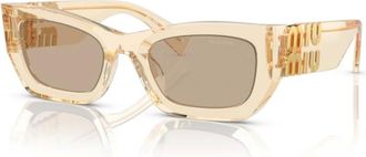 Miu Miu Elegante zonnebril voor stijlvolle look - unisex - Accessoires - Beige - Maat: 53 MM