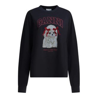 Ganni Mujer, Sudaderas, Negro, Talla: S