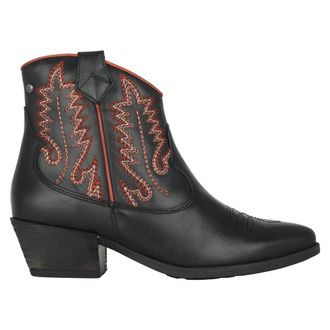 Pikolinos Vergel Enkellaars - Dames - Cowboylaarzen - Zwart - 41 EU - Leer - Schoenen