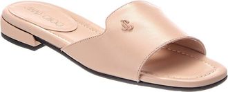Jimmy Choo London Dina Leather Flat Sandal