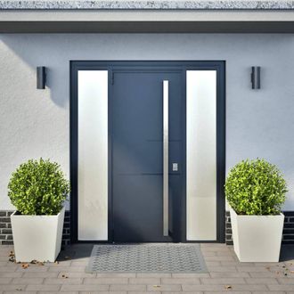 Berkfield Home Garden Planters White 2 pcs 50x50x50 cm Steel | Size: 50 x 50 x 50 cm