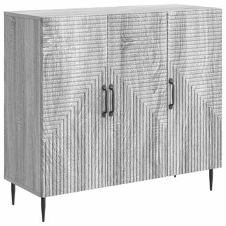 vidaXL Aparador Gris Sonoma 89 X 34,5 X 80 Cm Madera De Ingenier&iacute;a Vidaxl