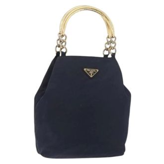 Prada Pre-owned Handbags, female, Blue, Size: ONE SIZE Pre-owned Vintage Hand Bag