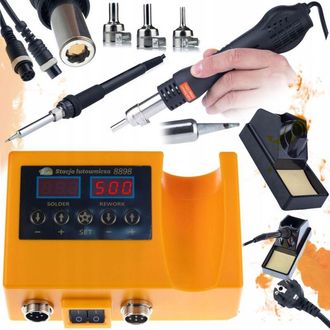 OEM Estaci&oacute;n De Soldadura Rosfix 2 En 1 (aire Caliente Y 900m) Soldador De Hierro Rosfix Orange Husky Oh660 Electric S+ Serie Rosfix Blue Lark 80w Bl80w C