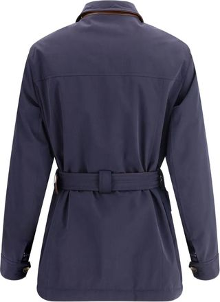 Brunello Cucinelli belt-waist shirt jacket - Blue