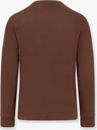 Polo Ralph Lauren Mens T-Shirt Long-Sleeve Cotton Brown T-Shirts And Polos