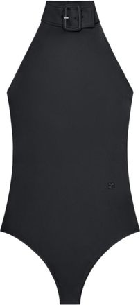 Courr&egrave;ges Black Halter Neck Top