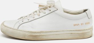 Common Projects White Leather Achilles Low Top Sneakers