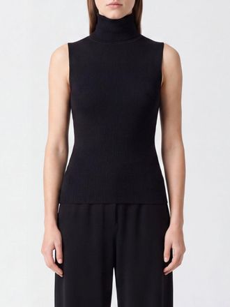 Extreme Cashmere Top dolcevita smanicato in cashmere con spalle scoperte