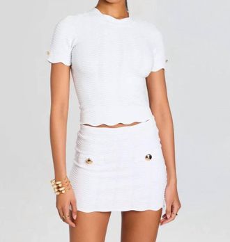 Retrof&ecirc;te Aisha Knit Top In Optic White