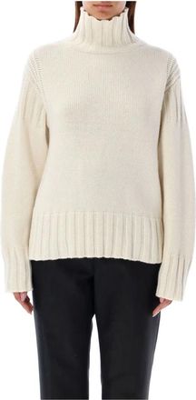 Jil Sander Kasjmier Hoge Hals Trui - Dames - Cashmere truien - Beige - S - Kasjmier - Truien & Vesten