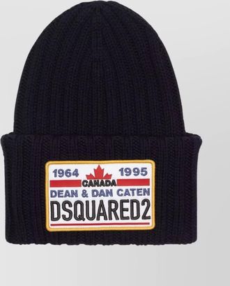 Dsquared2 chunky ribbed wool beanie