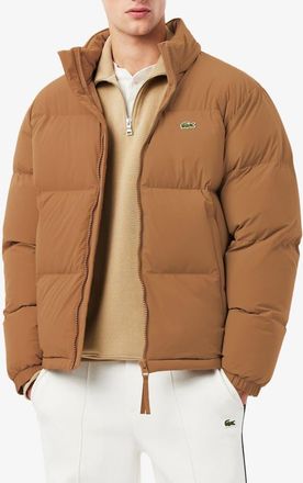 Lacoste Water Repellent Down Puffer Jacket in Dark Date Brown at Nordstrom, Size 44 Us