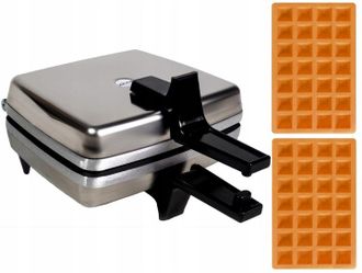 OEM Gofrera Profesional Dezal 301.5, Rejilla 4x7, 1300w, Iniox, 2 Gofres