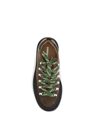 Dsquared2 Suede Calf Leather Lace-Up Flat - Brown