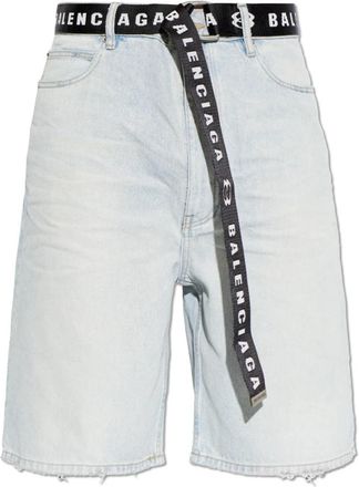Balenciaga Denim Shorts met Riem - Heren - Denim shorts - Blauw - W31 - Denim - Korte Broeken