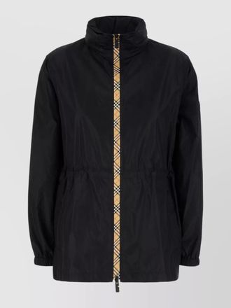Burberry coat high collar adjustable waist elastic cuffs