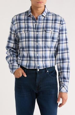 James Campbell Baywood Plaid Button-Up Shirt in Blue at Nordstrom Rack, Size Xx-Large